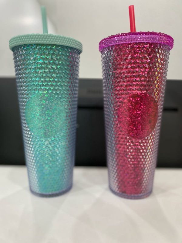 24oz Studded Cup with Straw - Image 3