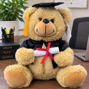 Grad Bear with diploma & hat